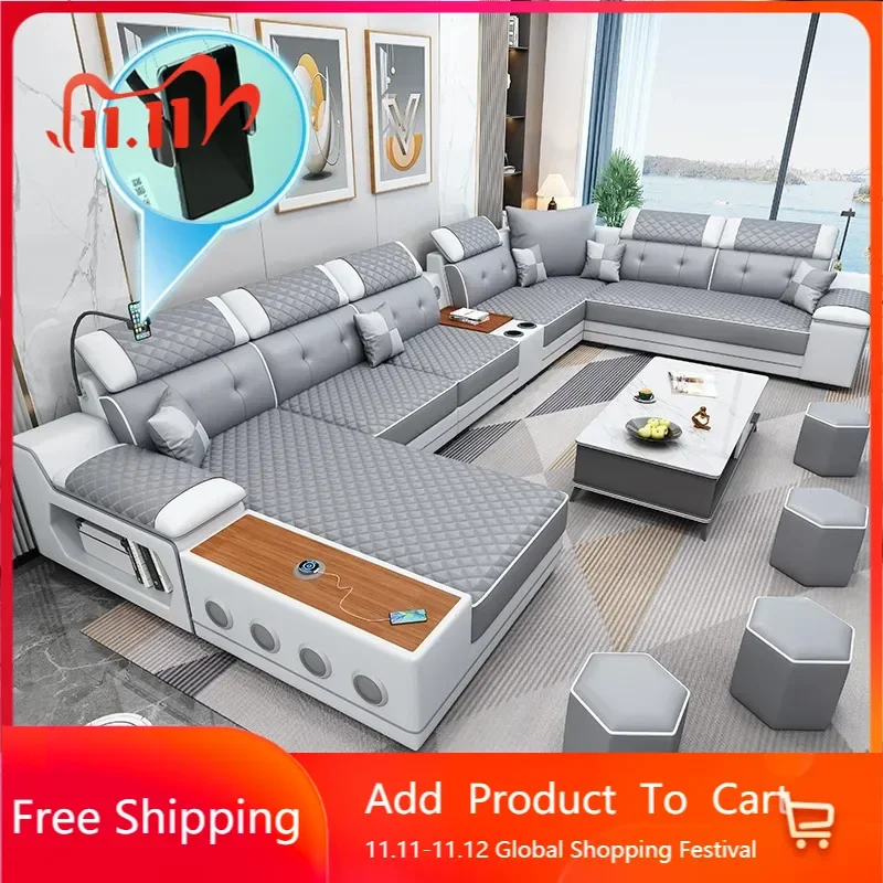 

Mid Century Nordic Sofa Modern Leather Center Sofa Lounge Lazy Living Room Multifunctional Replica Muebles Postmodern Furniture