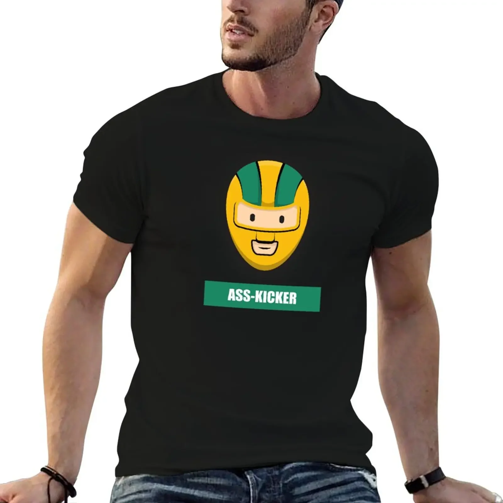 Kickass - Ass Kicker T-Shirt vintage anime shirt T-shirts oversize men workout shirt