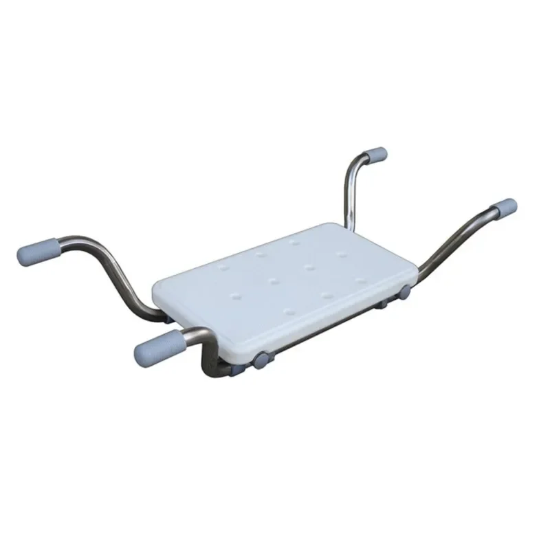 Non Slip Stainless Steel Bathtub Stool  Backrest Bathroom Seat Board Bathtub Seat Storage Rack Bathing Aid Bench For Elderly