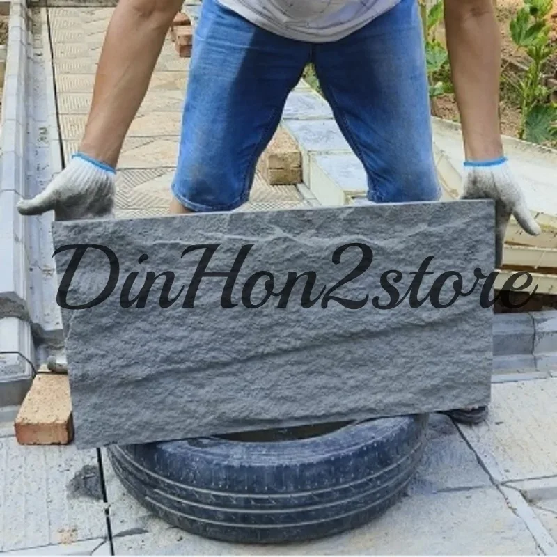 Stone Cement Plastic Mold 70 * 35 * 5Cm Imitation Stone Relief Foot Stone Antique Marble Architectural Garden Brick