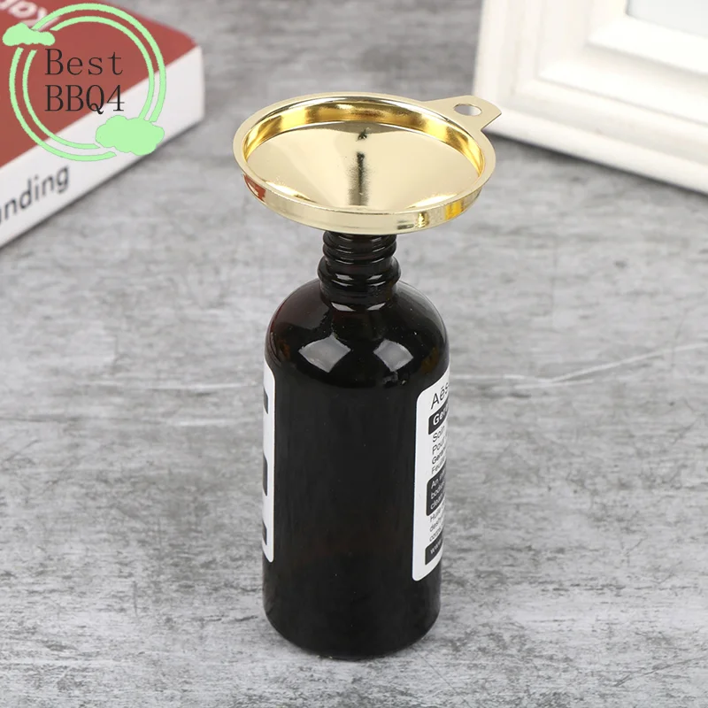 (BBQ4)Functional Stainless Steel Gold Funnel Cone Oil Liquid Dispenser Kitchen Tools