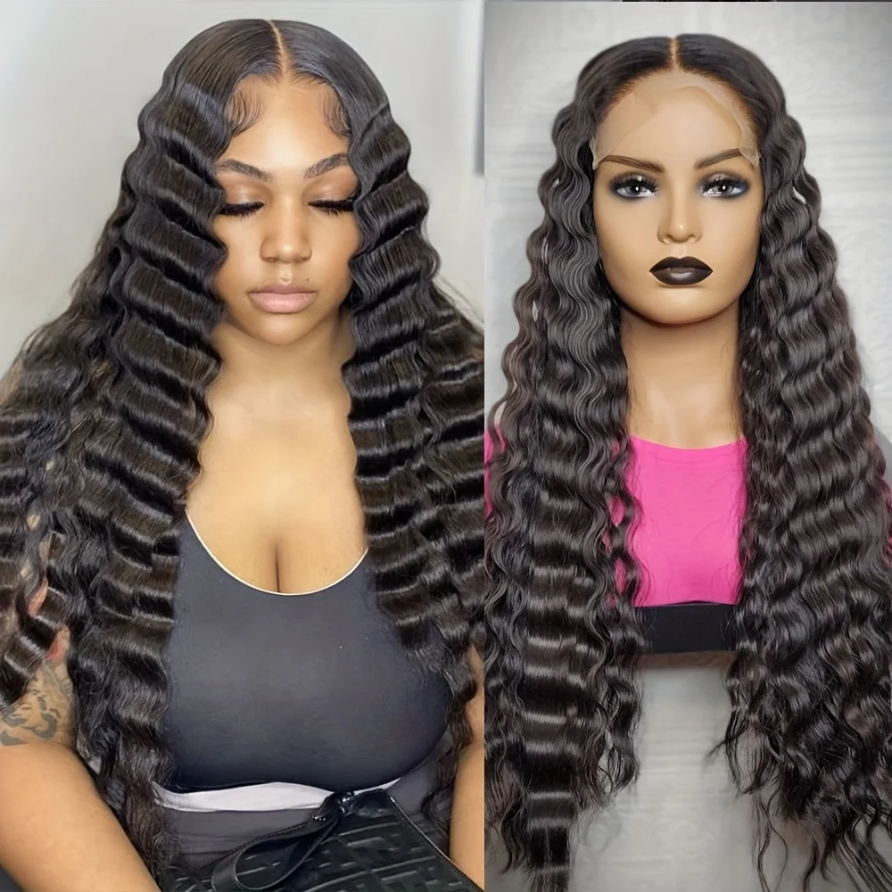 فضفاض موجة عميقة الدانتيل الجبهة الباروكات 13x6 13x4 خصلات الشعر المستعار الإنسان المياه مجعد HD الدانتيل الباروكة الأمامية 100% البرازيلي قبل قطعها للنساء