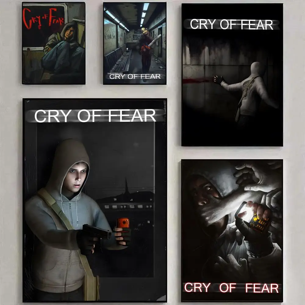 Video Game C-Cry Of Fear Poster Stylized Art Textured Canvas Mural For Bedroom Living Room Interior Wall Decoration