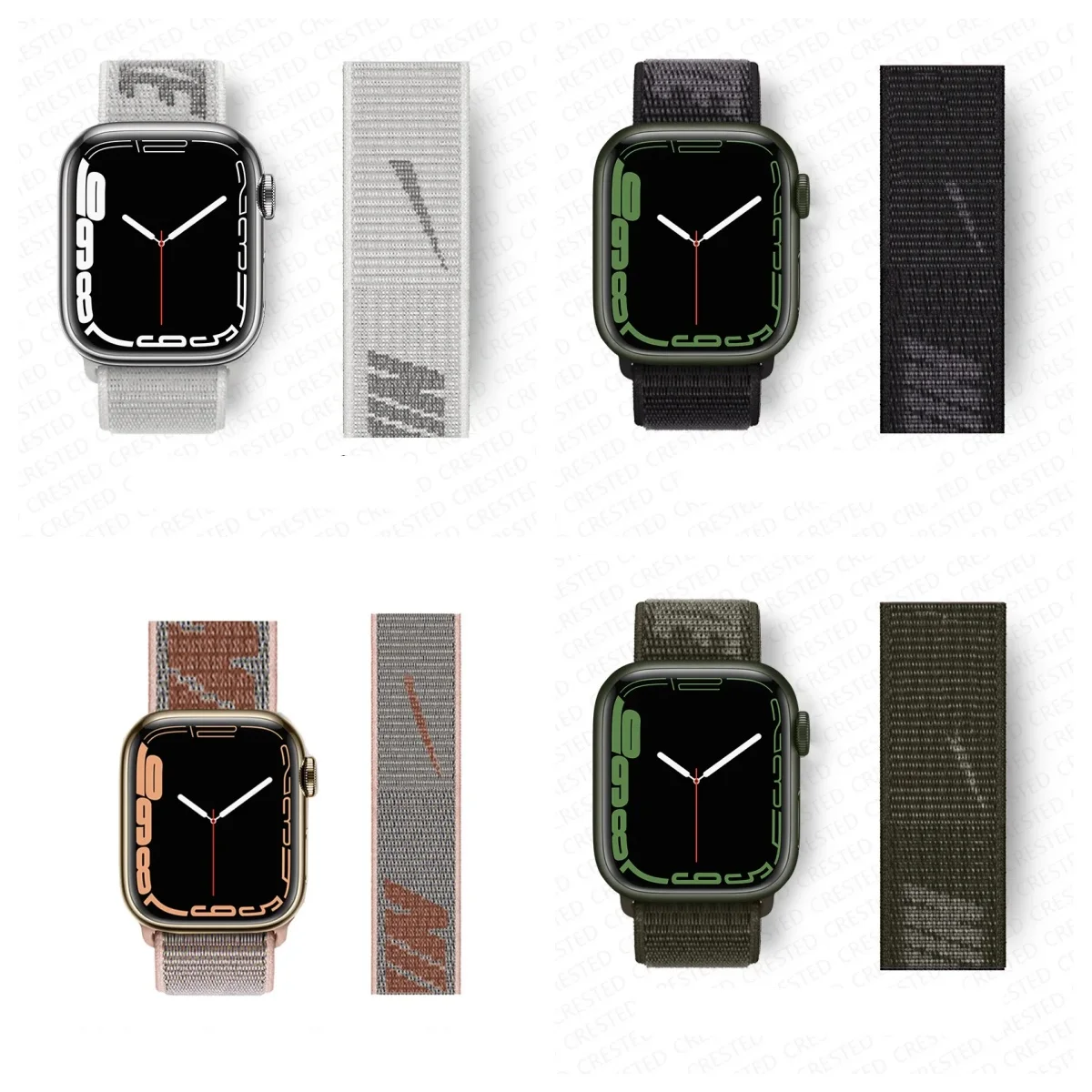 2024 Nylon Loop Strap for apple watch band 44mm 40mm 49mm 45mm 41mm 38mm bracelet  iWatch series Ultra 2 9 8 3 4 5 6 se 7 band