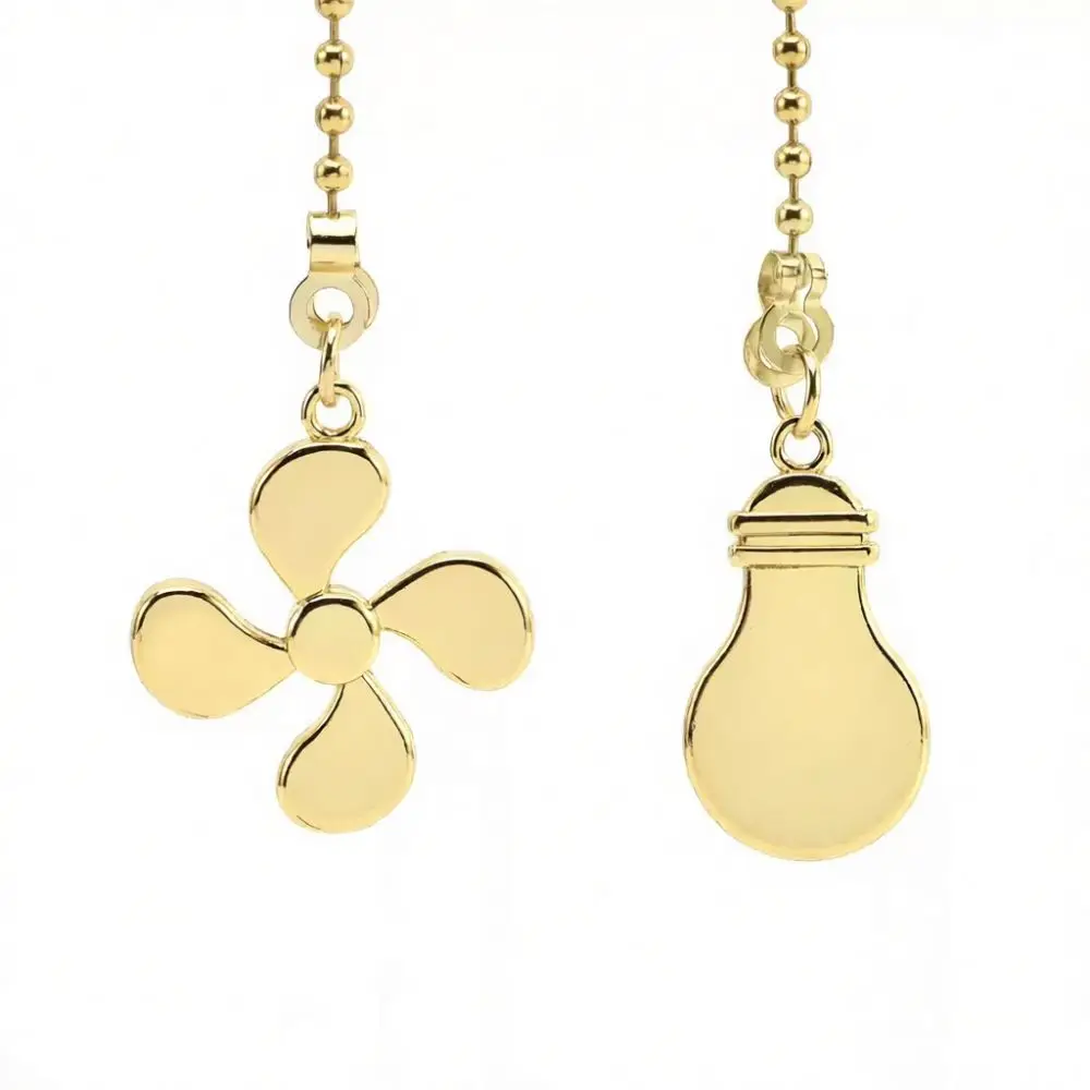 Universal Metal Pendant Four Leaf Pull Chain Extension Decorative Ceiling Fan Lamp Switch Connector For House Light