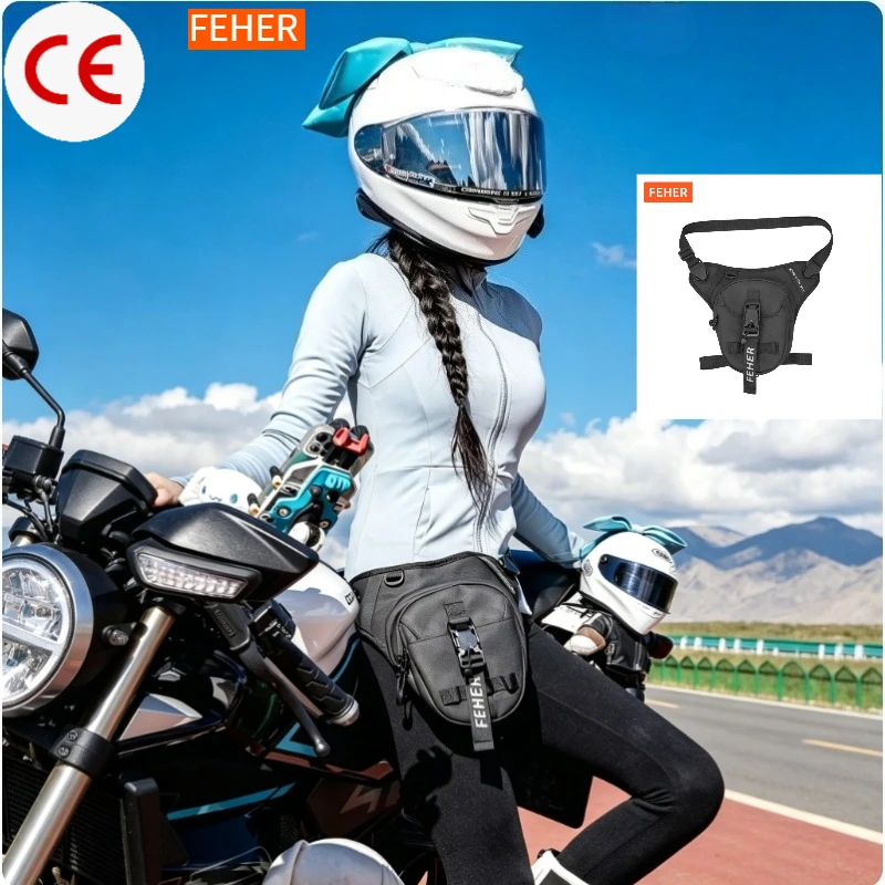 Waterproof Tear-resistant FEHER Thigh Bag, Expandable Multi-functional Tactical Leg Pack Unisex for Motorcycle Outdoor Daily Use