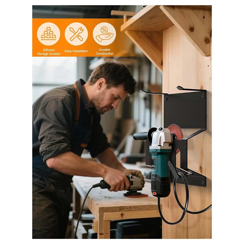 AT19-держатель угловой шлифовальной машины, настенный кронштейн, стеллаж для хранения угловой шлифовальной машины с держателем проволоки, подставка для угловой шлифовальной машины