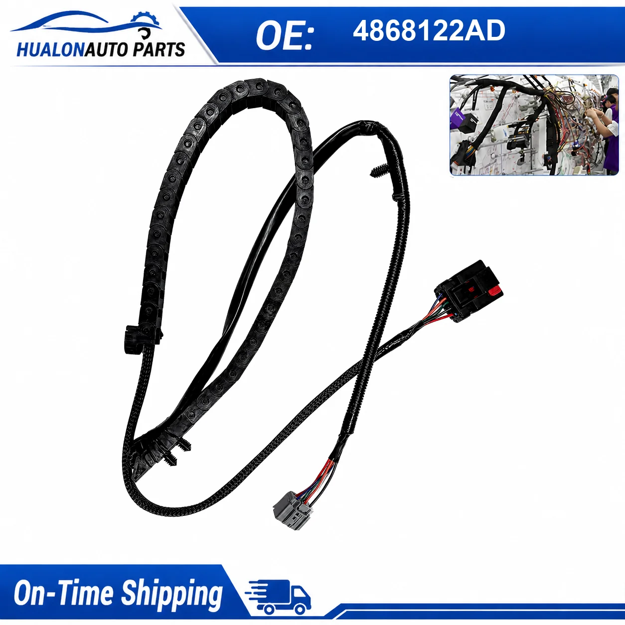 

4868122AD Power Sliding Door Wiring Harness Right Side for Dodge Caravan Chrysler Town Country 2004-2007 Cable Assembly Kit