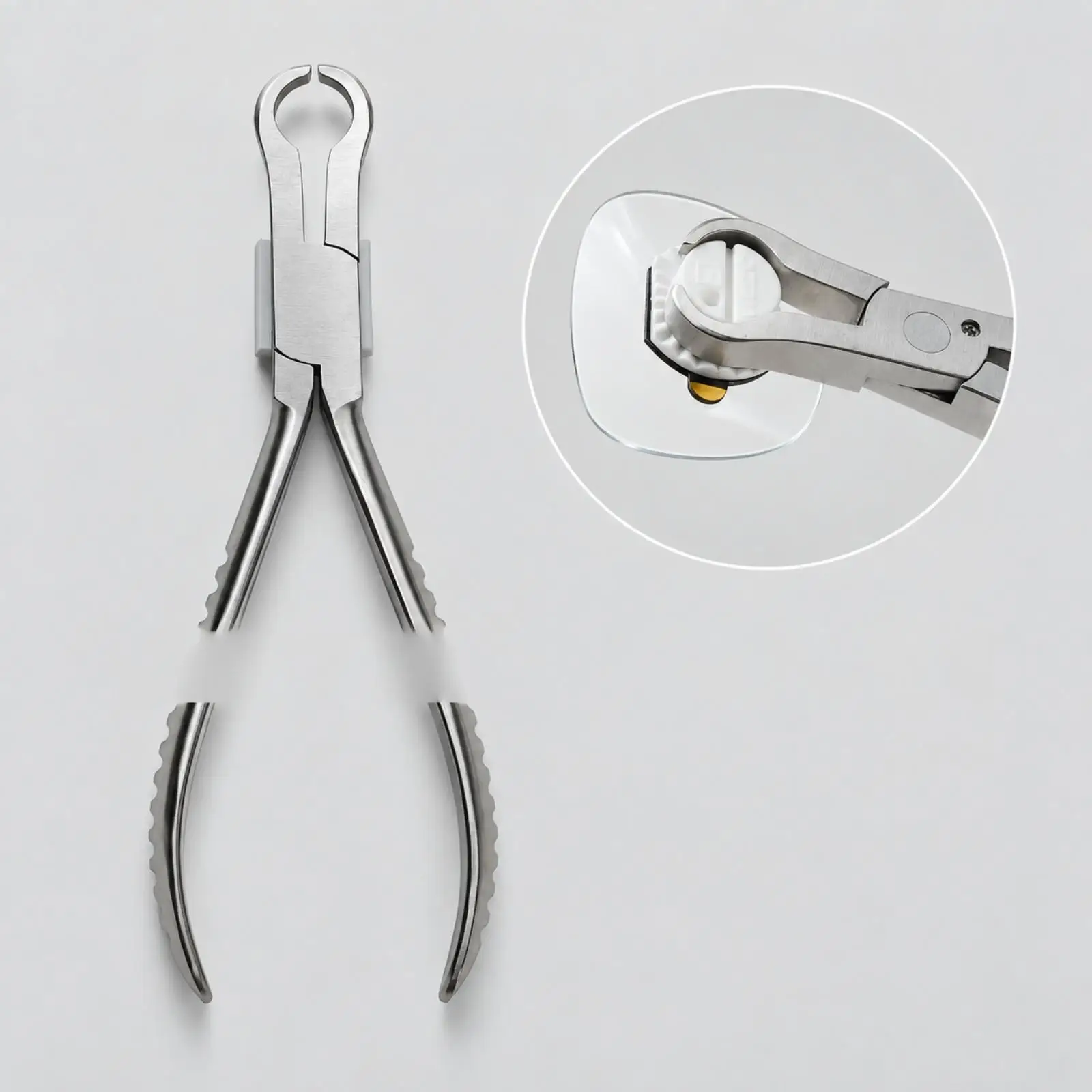 Stainless Steel Edging Suction Clamp Precision Lens Pliers Tool for Eyeglass Repair Grinding Work