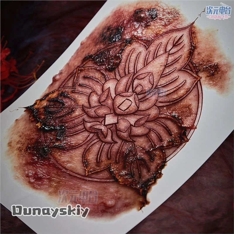 أماندا كوس @ ASilHillF Ent HillF ماكينا تأثيري عودة الوشم ملصق الدعامة الكبار الجسم الذراع وهمية الوشم ملصق مقاوم للماء #3