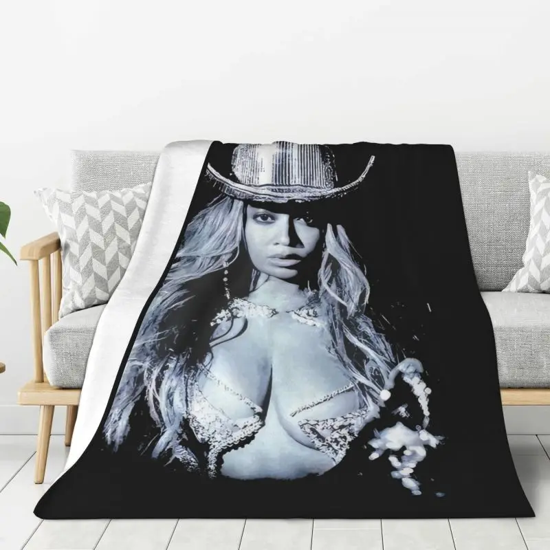 

Custom Concert Merch Beyonc Beyonce Poster Blanket Soft Fleece Spring Autumn Warm Flannel Throw Blankets Sofa Outdoor Bed Quilt