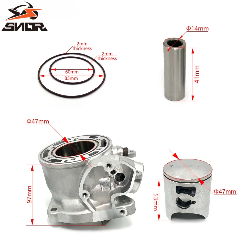 SNOR محرك 47 مللي متر اسطوانة كتلة المكبس دبوس عدة 47130038000 ل KTM SX8513-17 HUSQVARNA TC85 14-17 XN85 Koshine 85 الدراجة الترابية #2