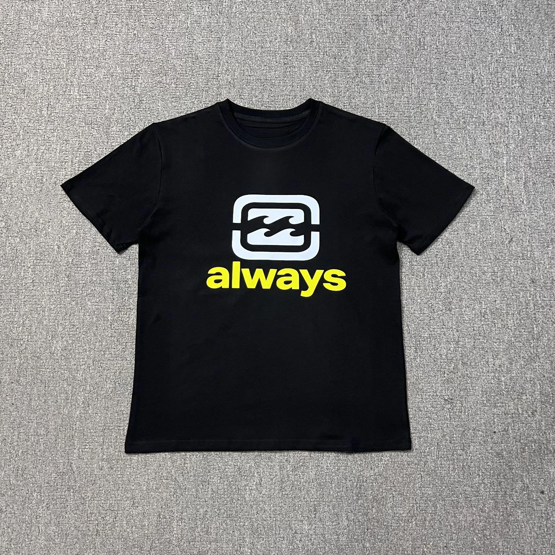

Always English Letter Print Niche Design Sense American Summer Men's Couple Men's Short Sleeved T-shirt Trend