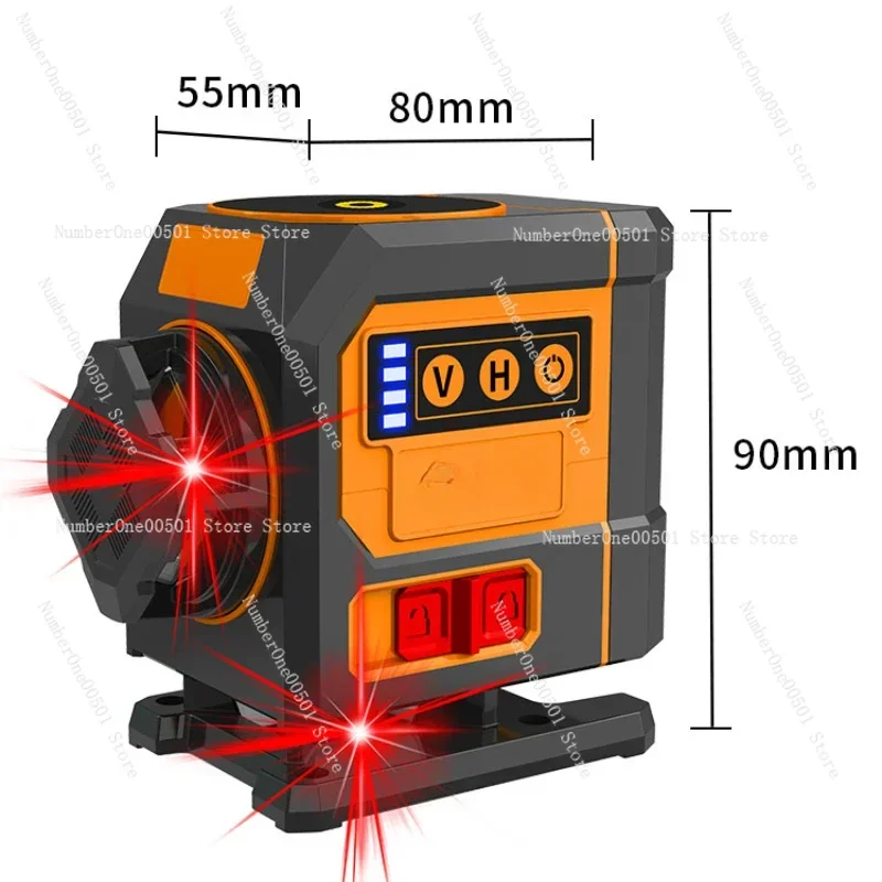 

12-line mini level fan small laser high precision strong light fine line 3D red light flat water meter
