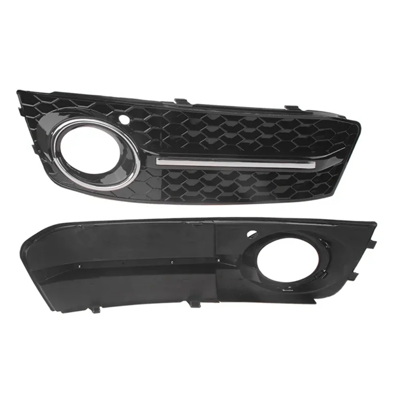 Car Conversion Fog Light Frame Front Bumper Fog Light Grille for A4 B8 RS4 2009-2012 8K0807682A 8K0807682B