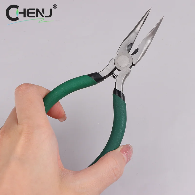 1PCS Flat Curved Nose Pliers Ring Looping Wire Looper Split DIY Ring Jewelry Making Six-segment Hand-wound Modeling Pliers
