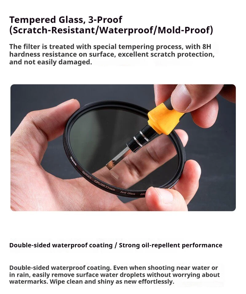 Kase CPL-Polarisationsfilter der 3. Generation: Eliminiert Blendung, polarisiert das Licht und verbessert die Farbsättigung. – Detail 10