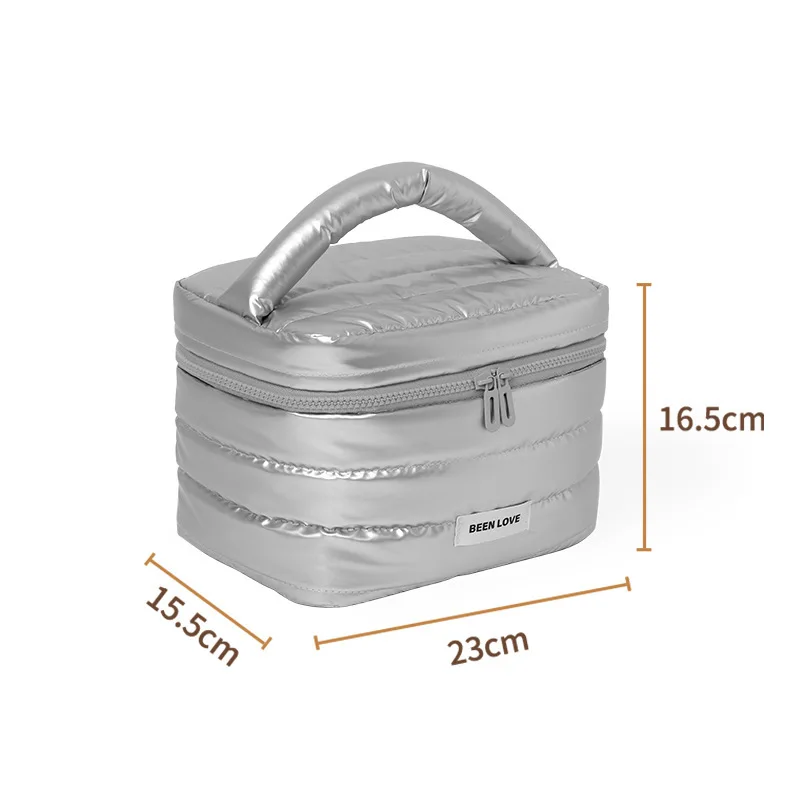 2025 تصميم جديد حقيبة مستحضرات التجميل حقائب مكياج محمولة سعة كبيرة أحمر الشفاه العناية بالبشرة حقيبة التخزين السفر المحمولة النساء هدية مثالية
