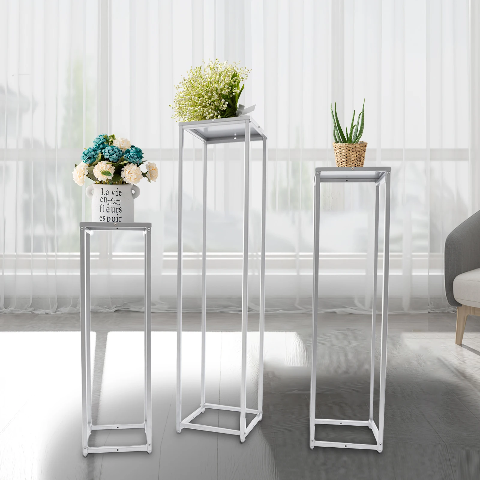 3 Stück Pflanzenst änder halter Blumentopf regal Innen Metall Blumentopf Pflanzer Displayst änder