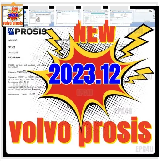 2023 R4 Construction Equipment PROSIS 12.2023 v4.5.6.0 (Parts+Repair) for Volvo with Crack unlimited to install