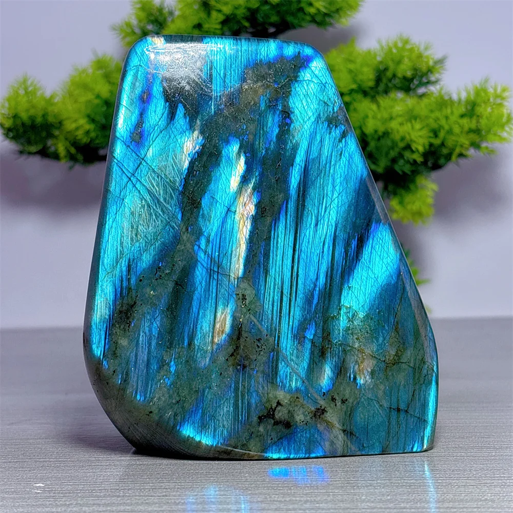 Blue Labradorite Free Form Natural Crystal Home Garden Decoration Room Decor Luck Quartz Stone Healing Energy Love Gifts