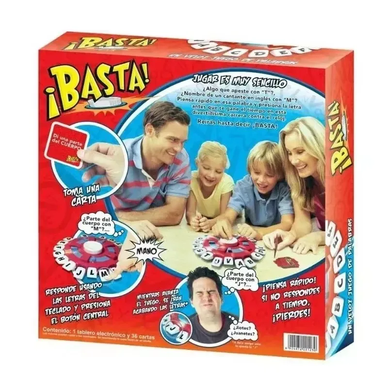 New Basta SpanishTapple Word Game - English Tapple Games Version Quick Thinking Letter Pressing Board Game Puzzle tabletop games