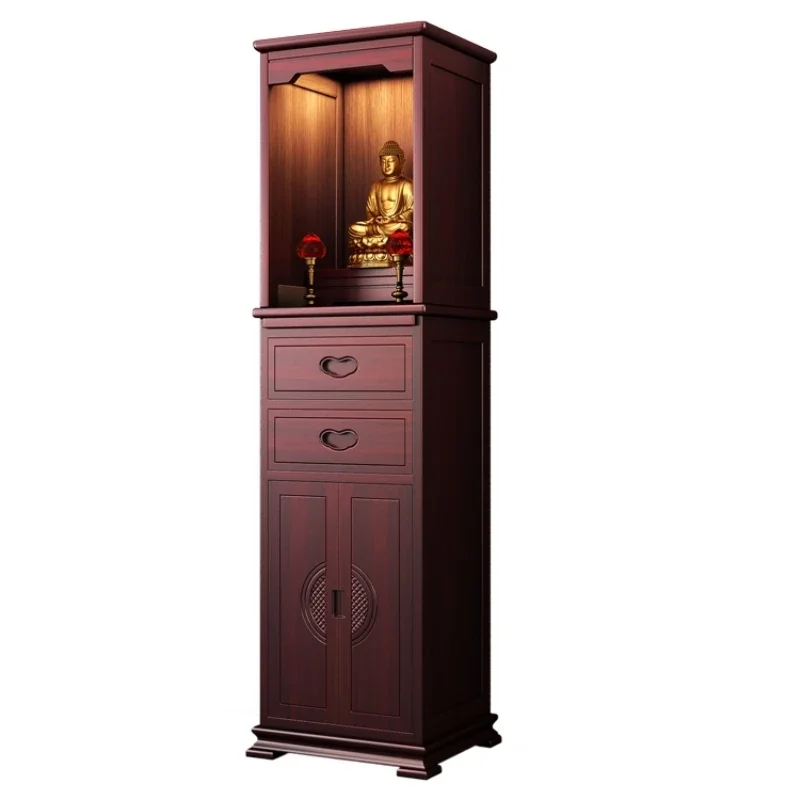 

XC Buddha Niche Clothes Closet Solid Wood Household Buddha Cabinet Shrine Buddha Shrine Incense Burner Table Altar with