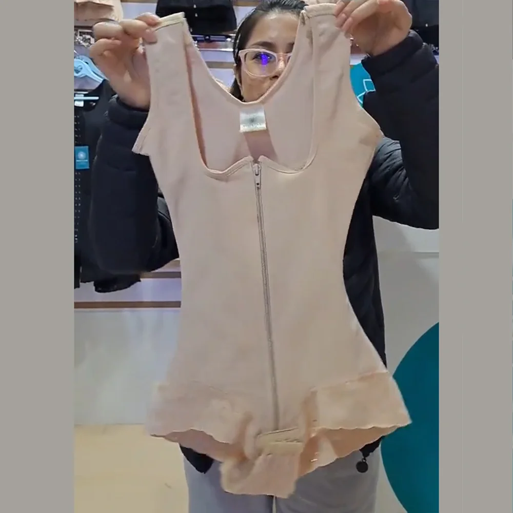 Fajas colombianasシェイプウェア、女性用、ボディhourGlassガードル、三角形の下着、おなかコントロール、二重圧縮、フックアイ、お尻のリフト