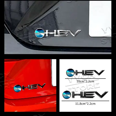 1개 ABS 플라스틱 자동차 스타일링 HEV 로고 엠블럼 리어 범퍼 테일 도어 트렁크 스티커 (캠리, 하이랜더, 프리우스, 아우리스, 힐룩스 용)