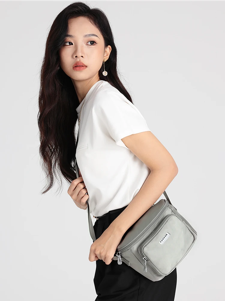 Fouvor Shoulder Bag for Women 2024 New Multi-pocket School Office Lady Versatile Travel Female Casual Crossbody Bags 3016-08