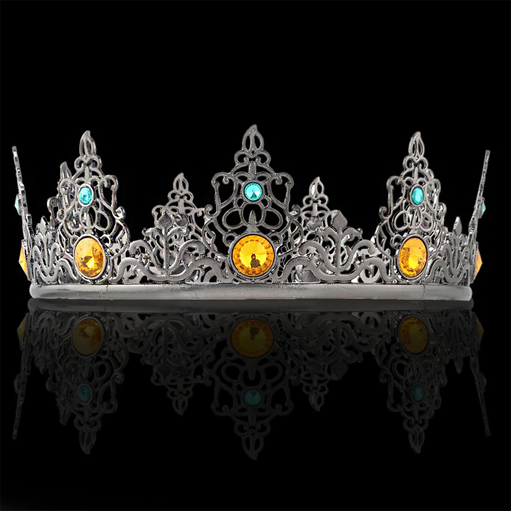 

Metal Hair Crown Birthday for Men Performance Costume Accessory Dress up Crowns The Retro Cosplay Alloy Shiny Male