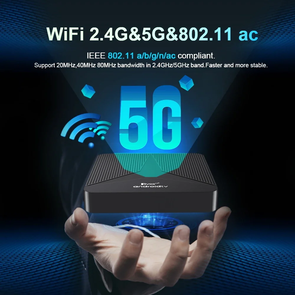TV98 ATV RK3518 TV Box Android 14 Smart iptv 4G 5G Wifi6 BT5.0 8K 4K Ultra HD Voice remote Set Top Box Android Box