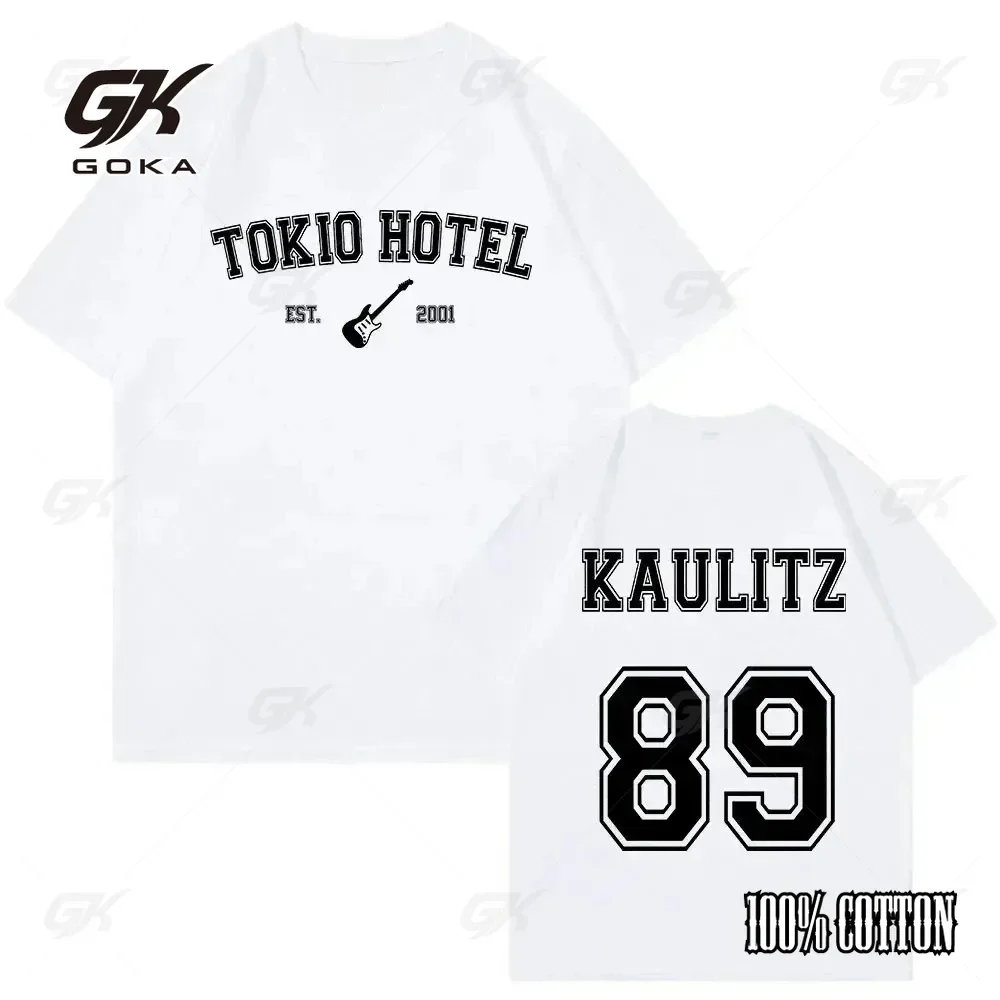 Rock Band Tokyo Hotel Monogram Print T Shirt Summer Street Casual Short Sleeve Tops Clothes T-shirt Men Women Cool Fashion