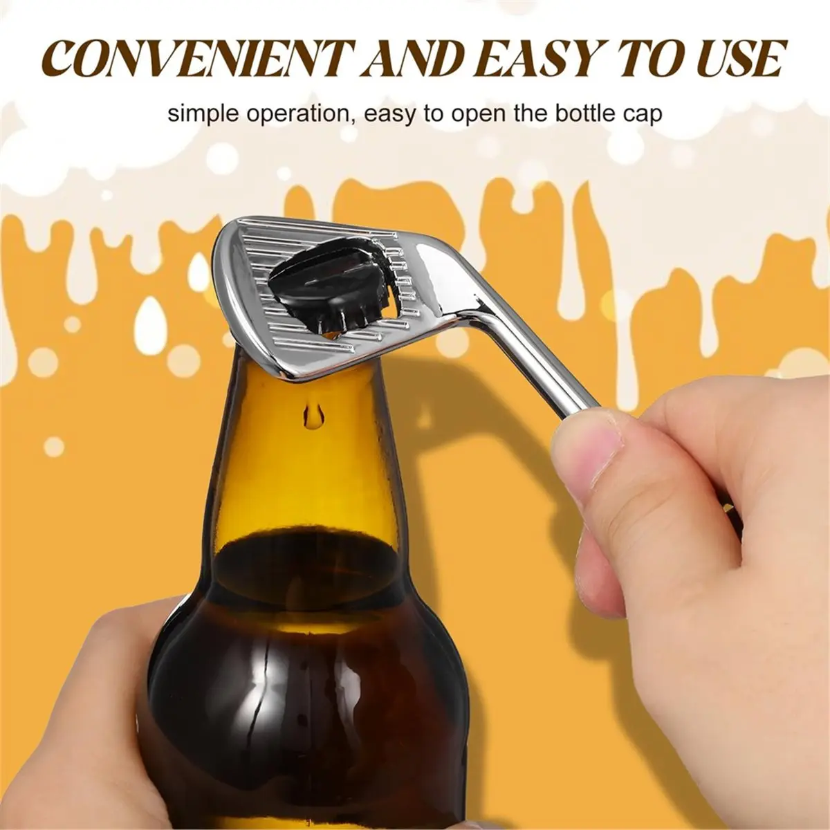 11·11COUPON Golf Club Bottle Opener: Golf-Themed Zinc Alloy Beer Opener, Ideal Gift for Golfers & Dads, Perfect for Home