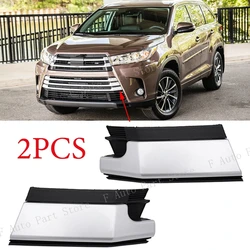 2PCS For Toyota Highlander 2017 2018 2019 Car Front Bumper Tow Hook Cover Trailer Hauling Eye Cap Lid 521270E920