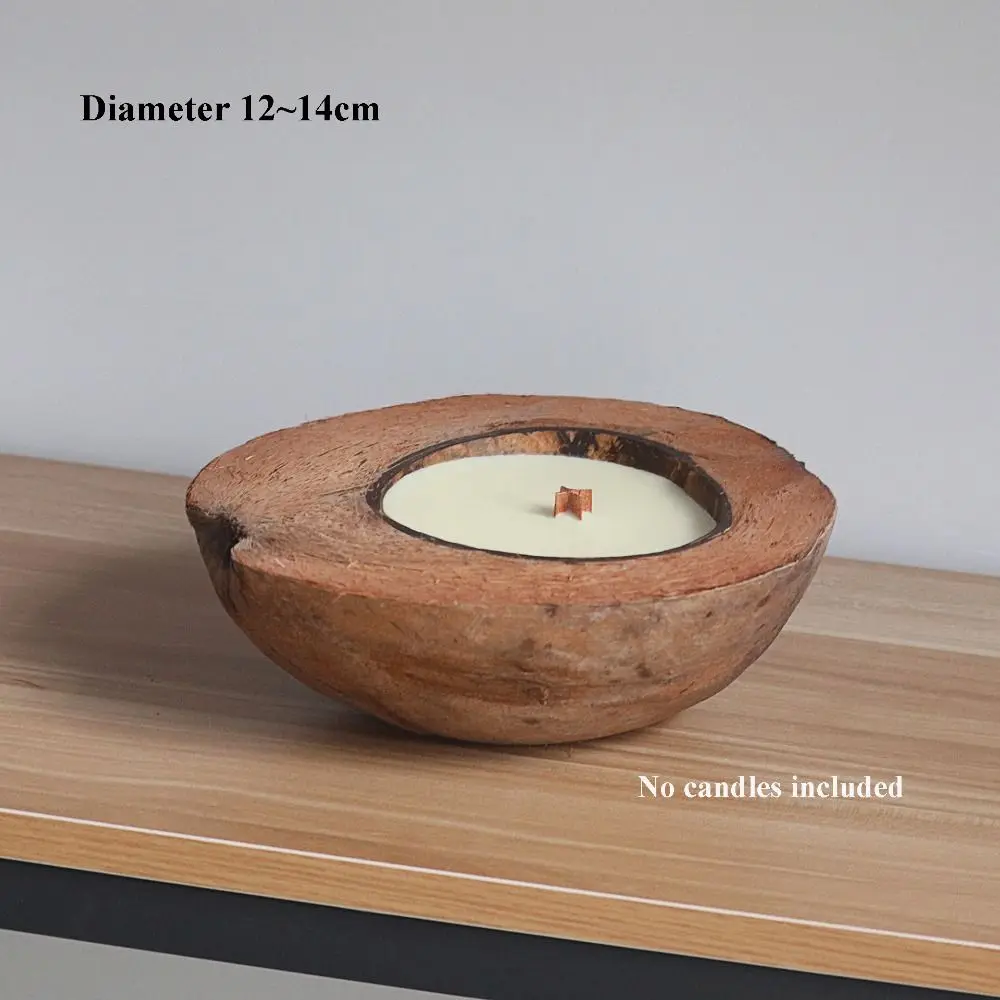 Handmade Natural Coconut Bowl Geometric Shape 10 Styles Drinking Cup Mixing Ramen Storage Bowl For Acoustic Folk Guitar