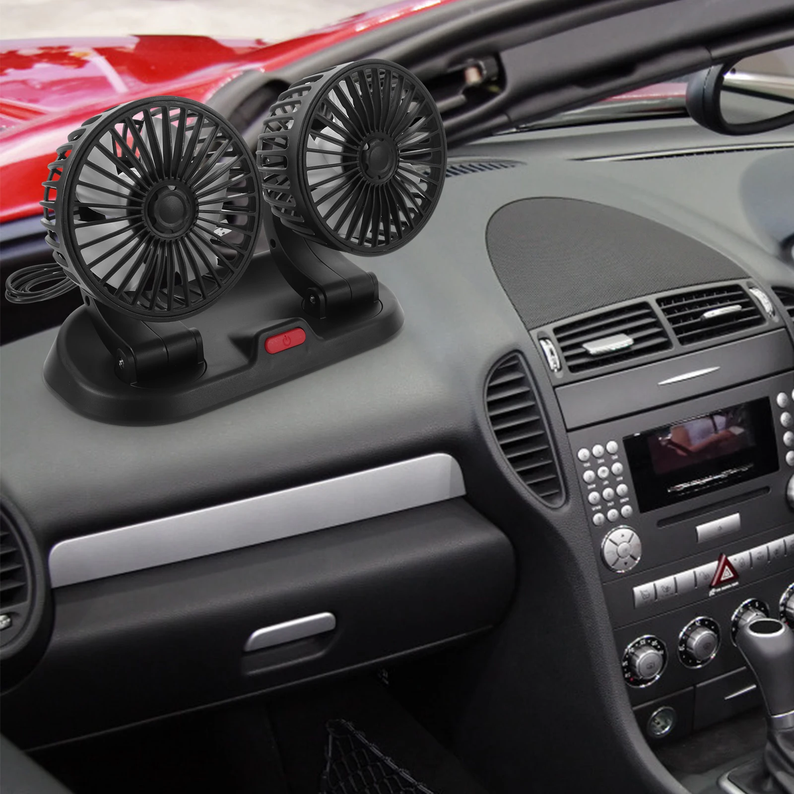 

Double Headed Fans USB Powered Mini Cooling Fan for Dashboard Home Car Fans That Blow Cold Air Office Use F410 Portable Truck