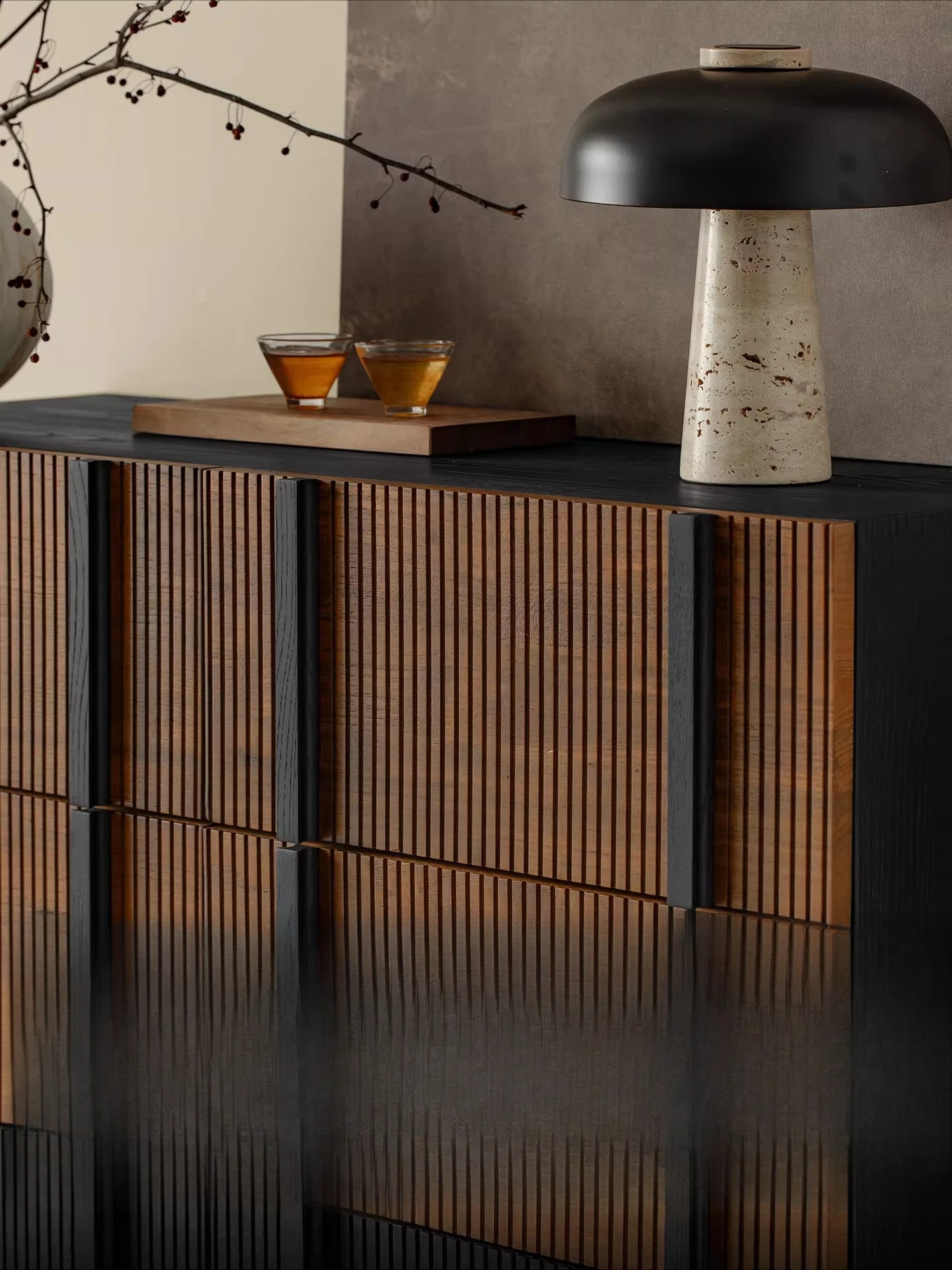 Bucket  solid wood teak side living room bedroom entrance  simple storage storage six chest
