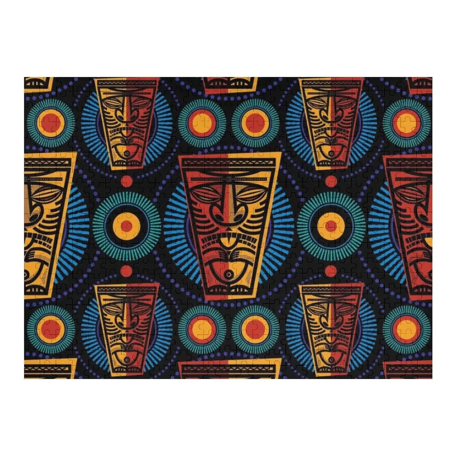 

Retro Paradise Tiki Jigsaw Puzzle Wooden Name Christmas Toys Puzzle