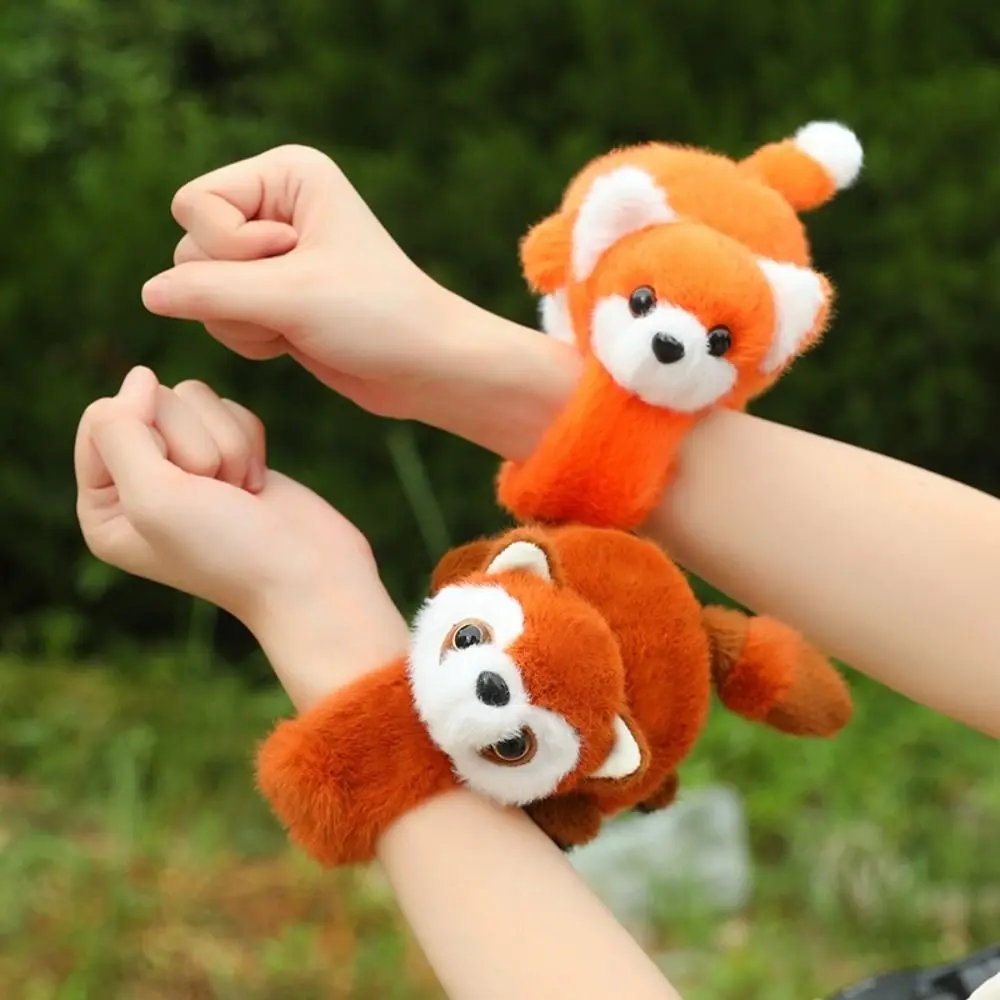 Turn LCDHighland Dog Slap Bracelet Series, Plush Butter Bracelet, Cartoon Cute Butter, Simulation de raton laveur