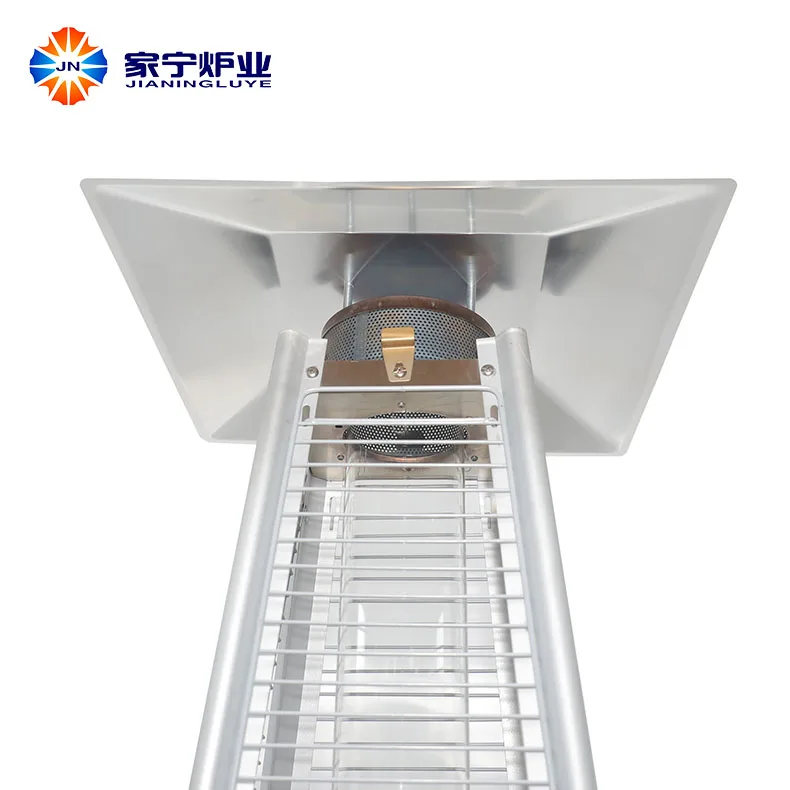 Brown Powder Coated Iron Tower Type Flame Pyramid Freestanding Portable Patio Heater (8kW) Gas Outdoor  Use 250-499