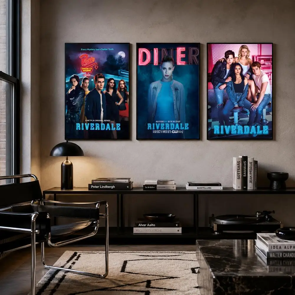 TVSeries Riverdale Poster Self-adhesive Art Waterproof Paper Sticker Coffee House Bar Room Wall Decor