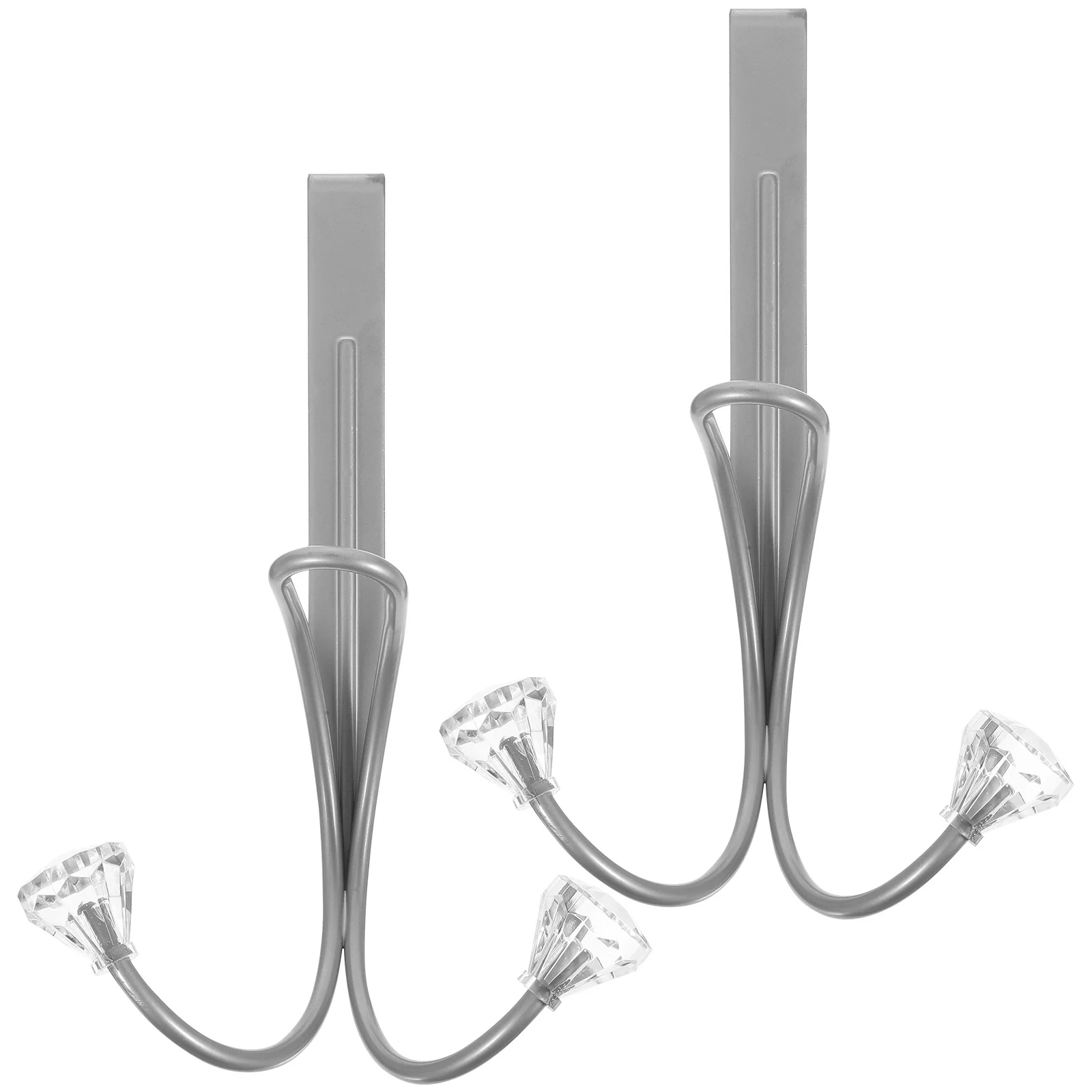 

2Pcs Over The Door Hooks for Hanging Towels and Coats Heavy Duty Door Hanger Hooks No Tools Needed Storage Organizer for Home