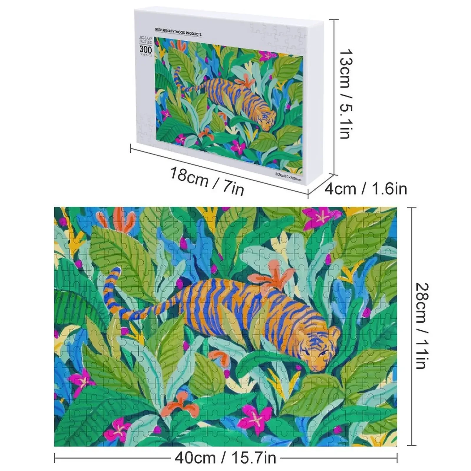 ปริศนาจิ๊กซอว์ป่าที่มีสีสัน ของเล่นที่ปรับแต่งได้สำหรับเด็ก ไอเดียของขวัญส่วนบุคคล ปริศนา