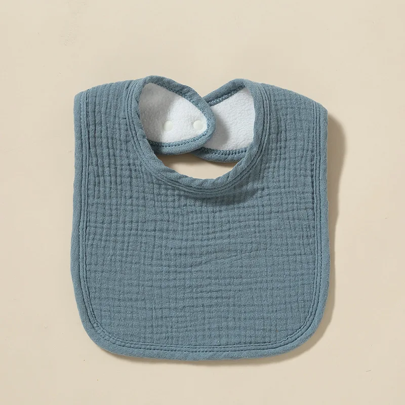 Autumn New Thickened Cotton Gauze Baby Bibs Solid Color Infant Bib Newborn Burp Cloths for Boy Girl Soft Feeding Saliva Towel