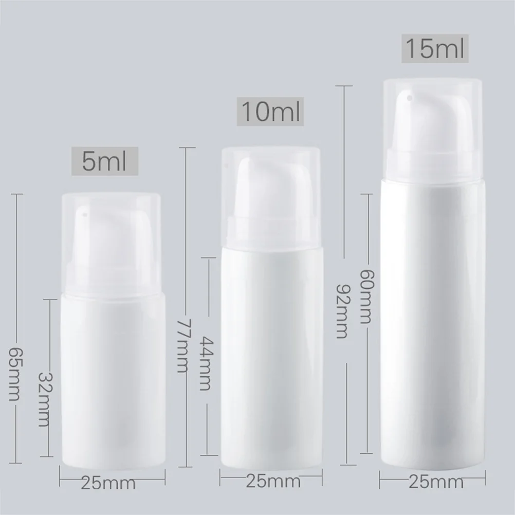 

6PCS Leak Proof Travel Bottles 5ml 10ml 15ml Refillable Soap Container Toiletry Tubes Wide Mouth Easy Squeeze Clean