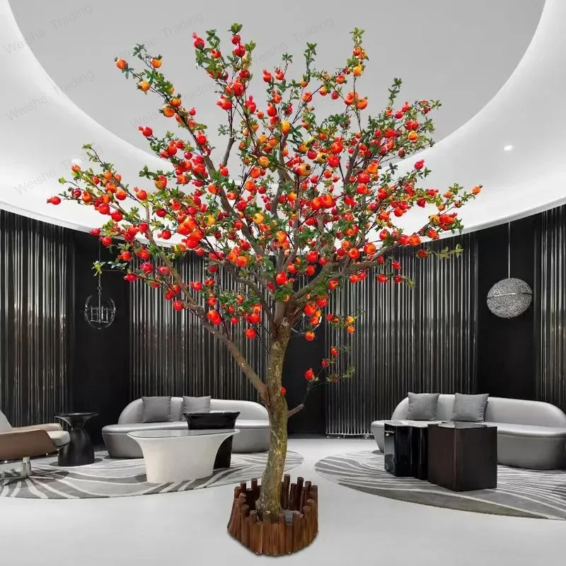 Simulation of pomegranate fruit tree orange apple persimmon hawthorn tree outdoor large floral decoration tree ornaments