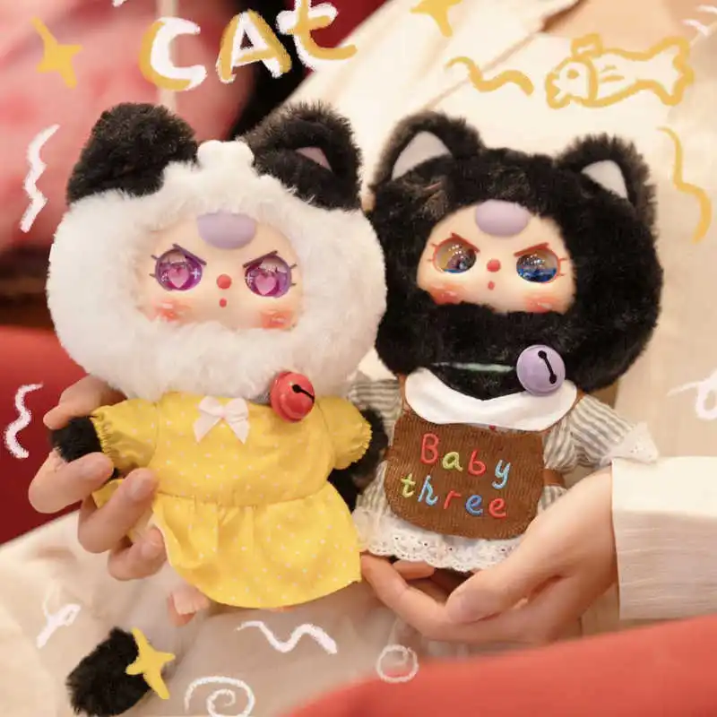 طفل ثلاثة وا سان سوي القط خزانة سلسلة صندوق أعمى لطيف ألعاب من نسيج مخملي العصرية المفاتيح أصيلة الفتاة هدية عيد ميلاد #1