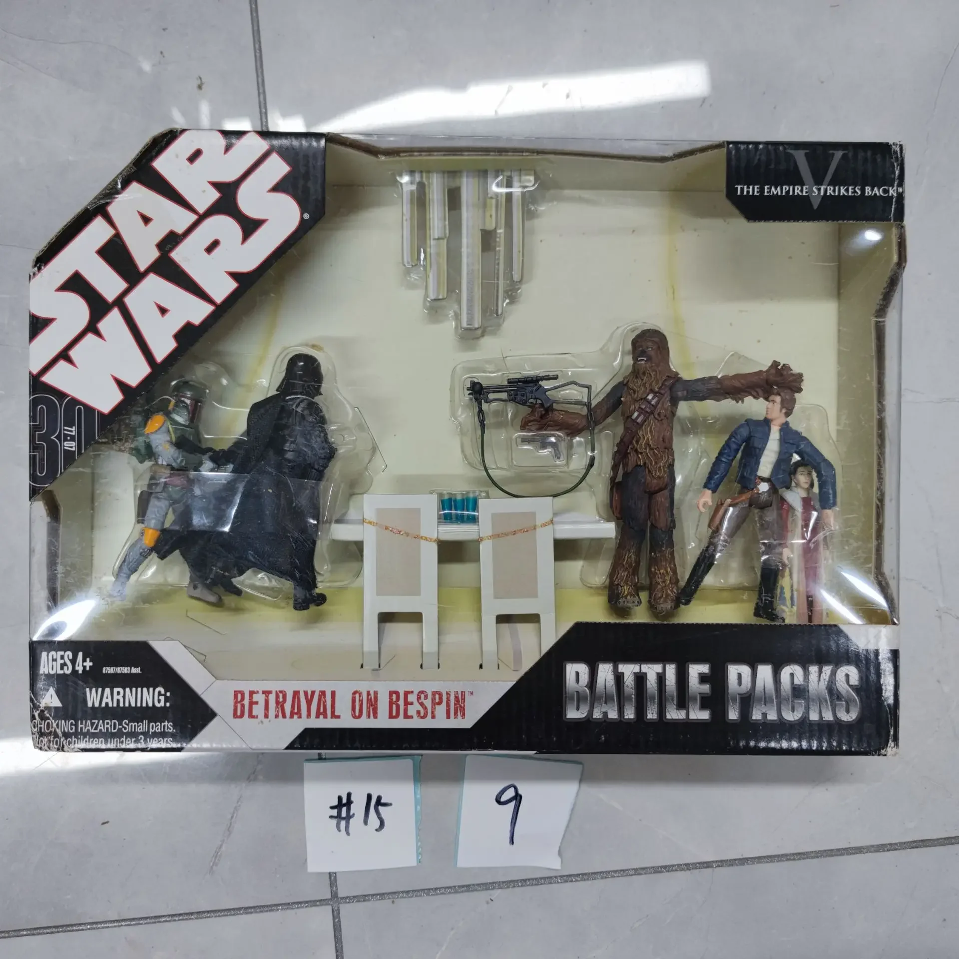 مجموعة حزم معركة حرب النجوم جيدي سيث كلون تروبر درويد المتمردين 3.75 بوصة صندوق شخصية الحركة التالفة #4