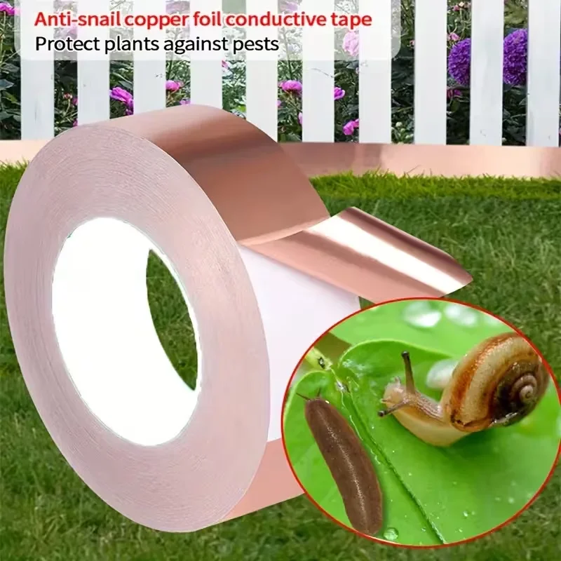 1Pcs Copper Foil Tape Conductive Strip With Double-Sided Conductive Adhesive EMI Shielding For Circuits DIY Crafts Soldering